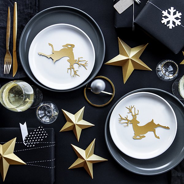 Hngande stjrnor - 6-pack - Guld