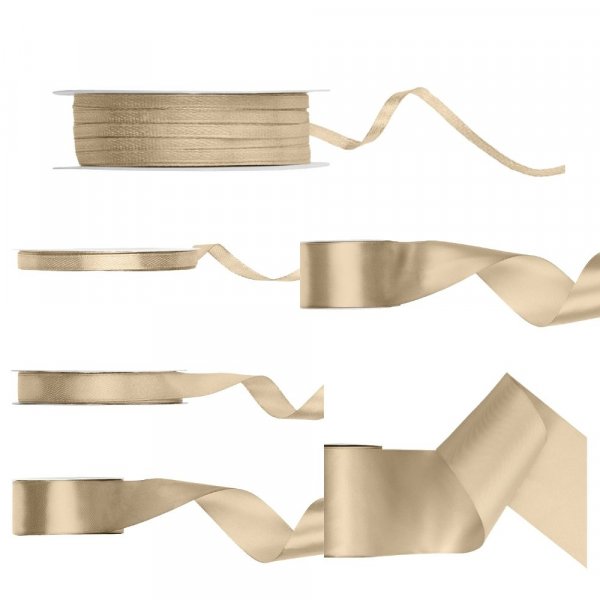 Satinband - Cold Gold - 25 meter