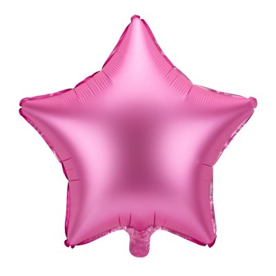 Folieballong - Stjrna - 48cm - Matt Hot Pink