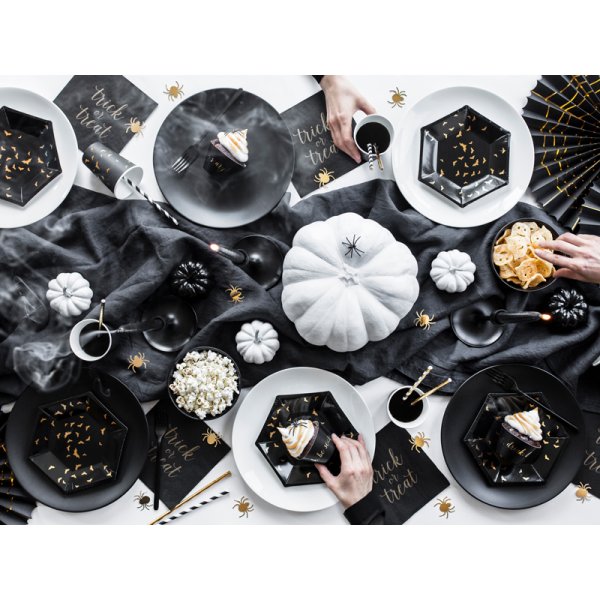 Desserttallrikar - Trick or Treat Gold - 6 st