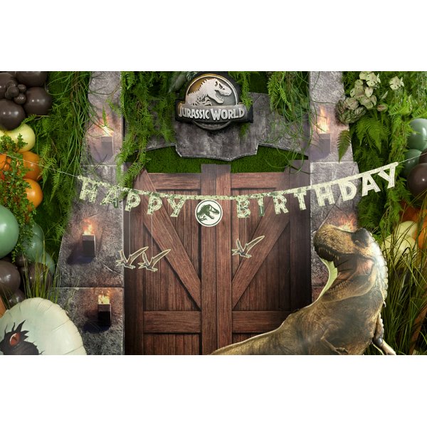 Happy Birthday-banner Jurassic World - Mix