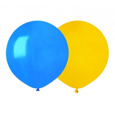 Ballonger - 48 cm - Blå/Gul - 10-pack