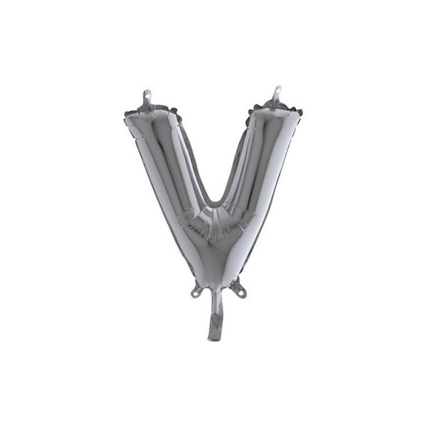 Bokstavsballong Silver 35 cm