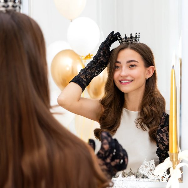 Cake Topper - Krona - Svart - 10 cm