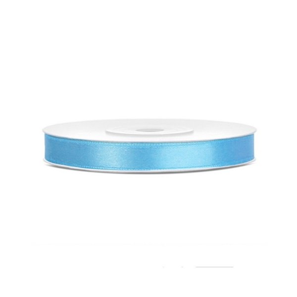 Sidenband, Satinband Ljusbl� 6 mm