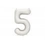 Sifferballong - Matt silver - 86 cm  - Siffra: 5