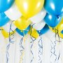 Takballonger 30-pack, bl� och gul