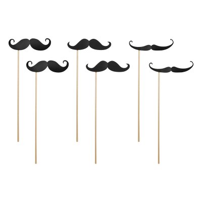 Photo Booth - Mustascher - 6-pack