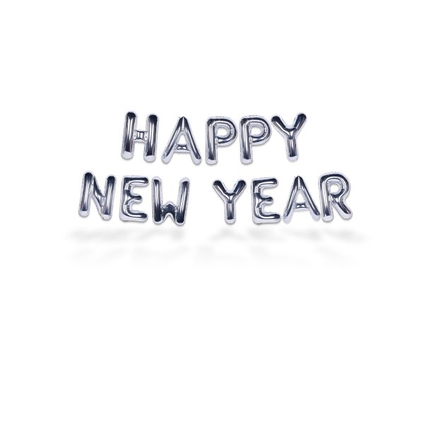 Ballonggirlang - HAPPY NEW YEAR - Silver - 35 cm Ballonggirlang - HAPPY NEW YEAR - Silver - 35 cm