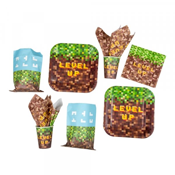 Pappmuggar - Pixel Level Up - 8-pack