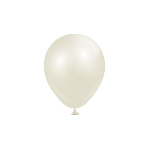 Miniballonger enf�rgade - Premium 13 cm - Aura Ivory White - 25-pack
