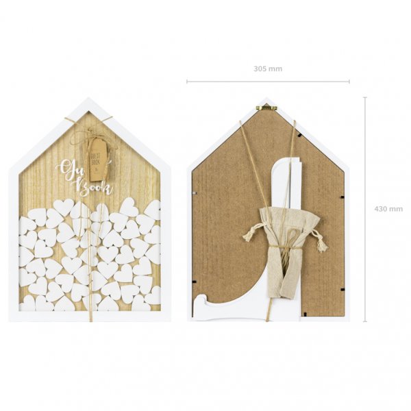 Gstbokstavla - Vita hjrtan