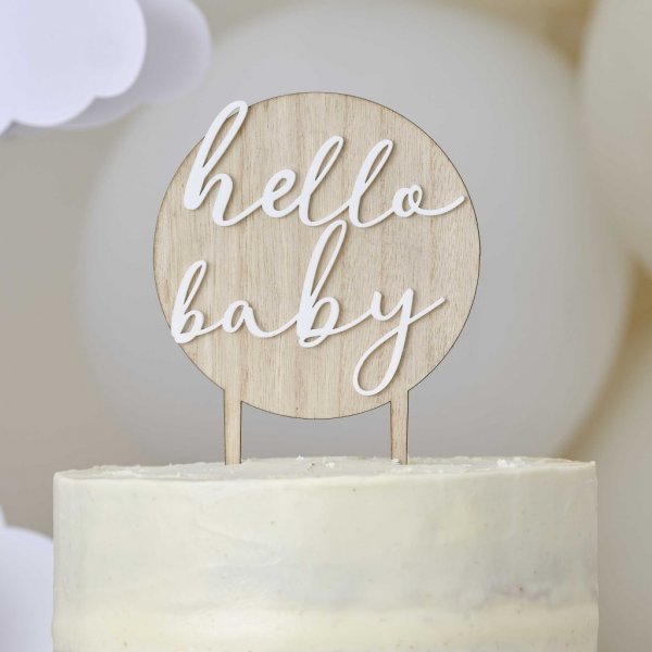 Cake Topper - Tr - Hello Baby