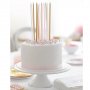 Lnga trtljus - Rosa/Vit/Guld - 16-pack