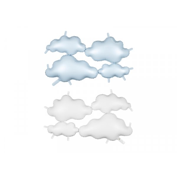 Folieballong bakgrund moln - Vit-ljusbl�