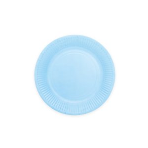Papptallrikar - Ljusbl� - 18 cm - 20-pack