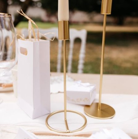 Ljusstake - Guld - �9,5 x 23 cm