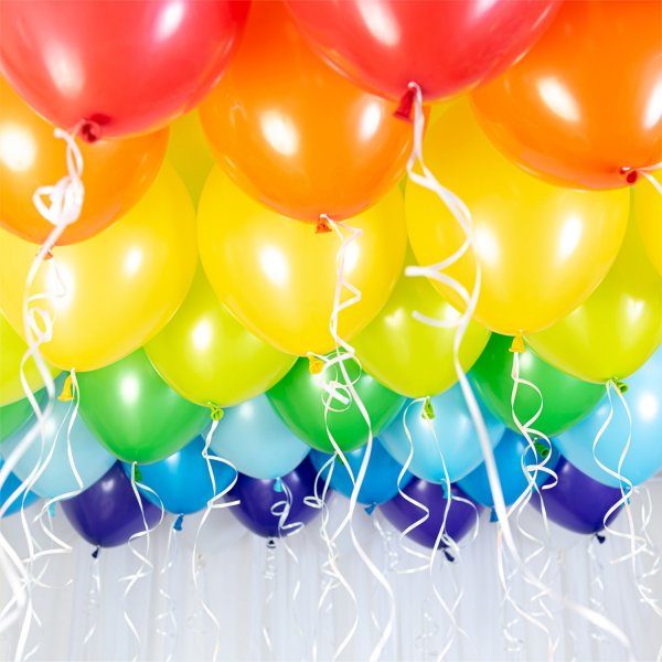Takballonger 30-pack, Regnb�ge