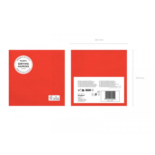 Pappersservetter - R�d