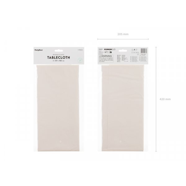 Bordsduk - Beige - 137x183 cm