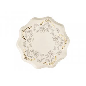 Papptallrikar - Floral - Beige - 6-pack Papptallrikar - Floral - Beige - 6-pack