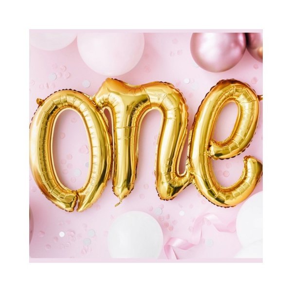 Folieballong \\\"One\\\" Guld