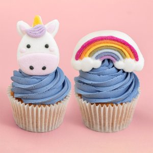 Marshmellowsdekorationer - Unicorns & Rainbows - 12 st Marshmellowsdekorationer - Unicorns & Rainbows - 12 st