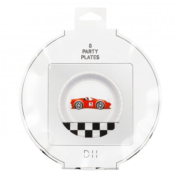 Papperstallrik - Bil med Silverfolie 8-pack (23 cm) Papperstallrik - Bil med Silverfolie 8-pack (23 cm)