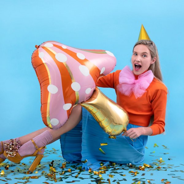 Folieballong - Mushroom - Guld Folieballong - Mushroom - Guld