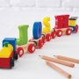 T�gbokstav i tr� - Diverse f�rger - Bokstav: M