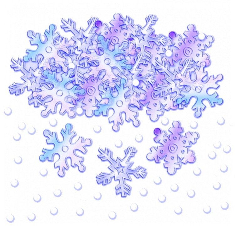 Konfetti Snöflingor Skimrande – Fyndhörnan