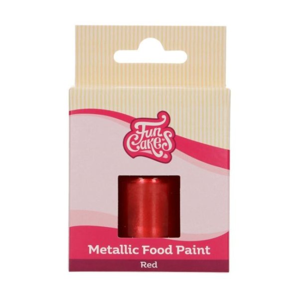 Ätbar paint-färg - Metallic Red - FunCakes - 30 ml Ätbar paint-färg - Metallic Red - FunCakes - 30 ml