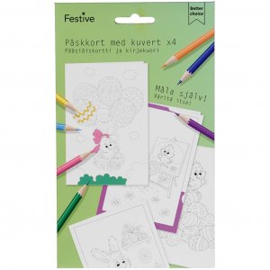 P�skkort - 4-pack - M�la sj�lv