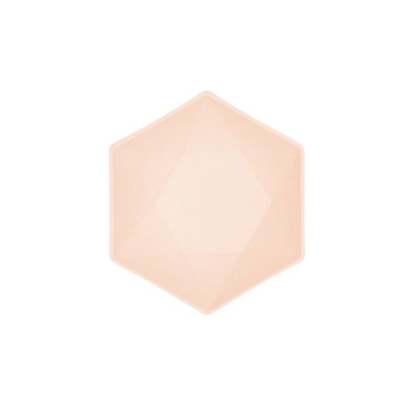 Sk�lar aprikos Hexagon, Vert Decor