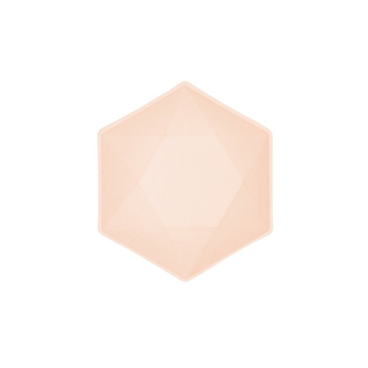 Skålar aprikos Hexagon, Vert Decor – Fyndhörnan