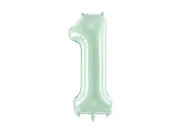 Sifferballong 0-9, pastellf�rgad gr�n 72cm