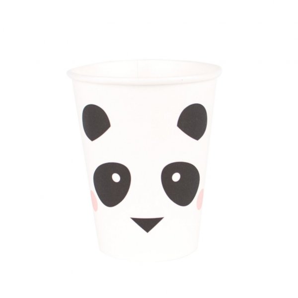 Pappmuggar - Mini Panda - 8-pack
