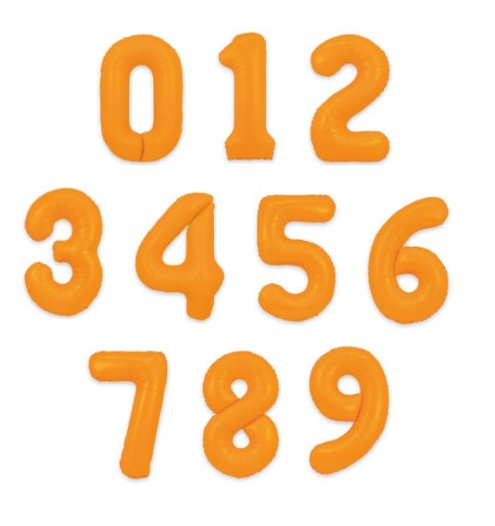 Ballongsiffra - Neon Orange - 86 cm Ballongsiffra - Neon Orange - 86 cm