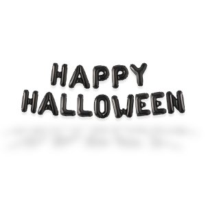 Ballonggirlang - HAPPY HALLOWEEN - Svart - 35 cm