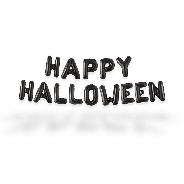 Ballonggirlang - HAPPY HALLOWEEN - Svart - 35 cm