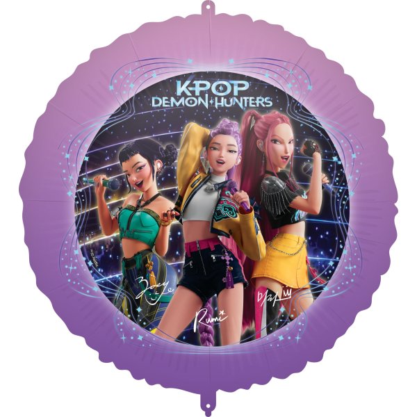 Folieballong - Rund - K-Pop Demon Hunters - 46 cm
