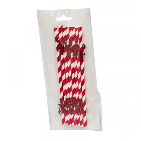 Sugrör - Kräftor - 8-pack Sugrör - Kräftor - 8-pack