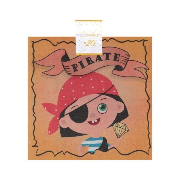 Servetter Pirattema 20-pack