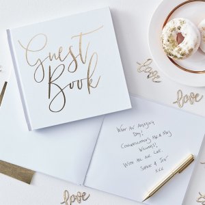 Gästbok - Gold wedding