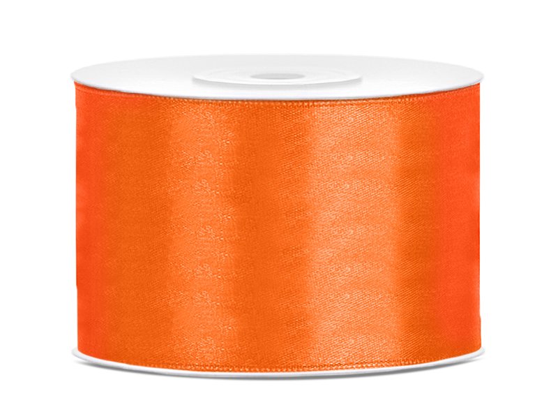 Satinband – Orange – (Bredd: 50 mm) – 25 meter – Satinband, Band & Snören till bröllop
