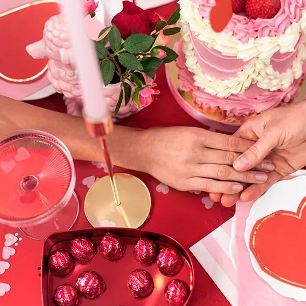 Konfetti - Hjrtan - Ljusrosa - 15 g