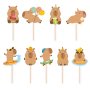 Cake toppers - Capybara - 9 st