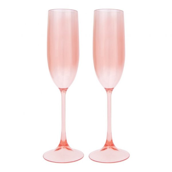 Champagneglas - Poolside - 2-pack - Powder Pink