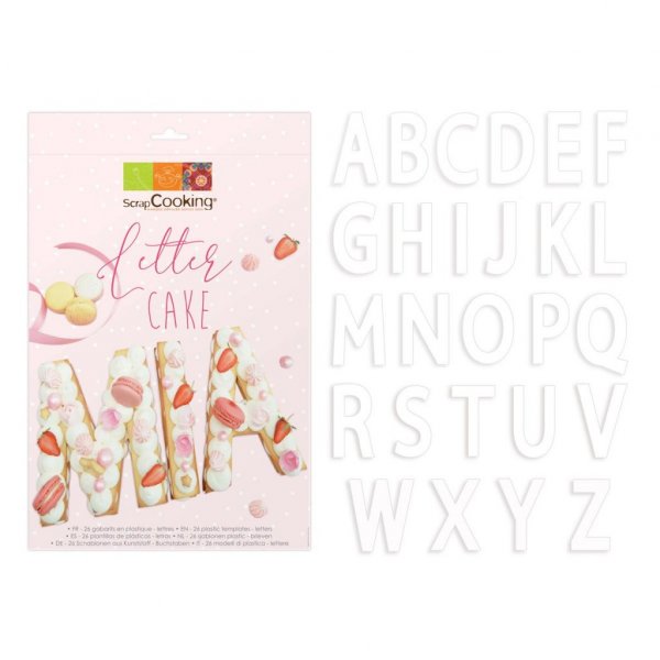 Mall till bokstavstårta - A-Z - 19cm Mall till bokstavstårta - A-Z - 19cm