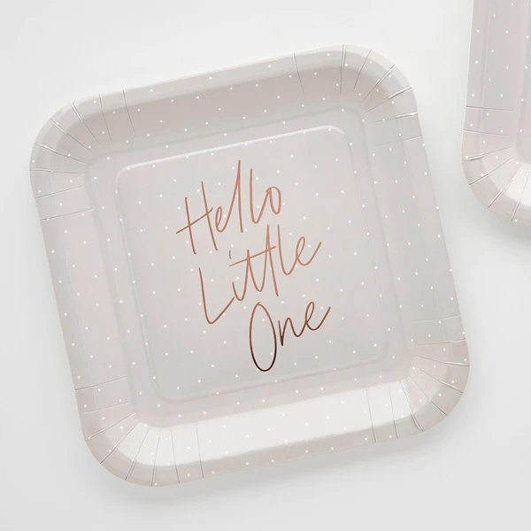 Papptallrikar - Hello Little One - 10-pack